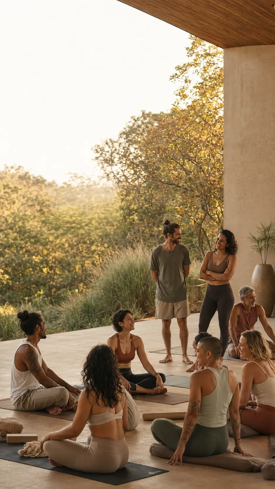 Roda de conversa e prática em ambiente integrado à natureza